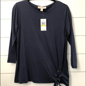 NEW Navy Tee w/ Tie Detail